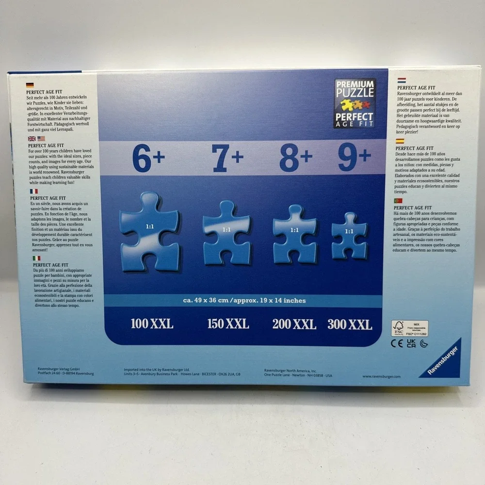 Ravensburger World Landmarks Map 300‎ Piece XXL Puzzle Used